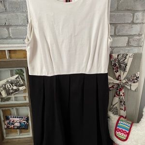 White and black dress